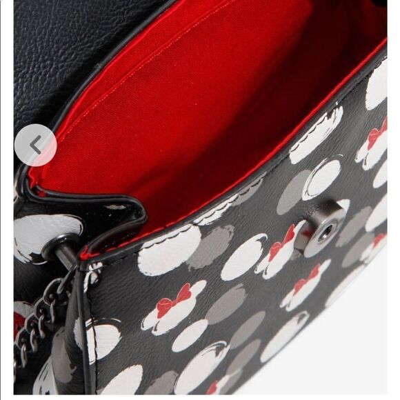 Loungefly Disney Mickey Mouse Polka Dots Crossbody Bag NWT - Picture 3 of 4